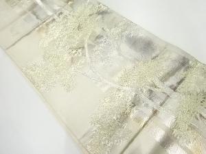 アンティーク　竹節に楓模様織出し袋帯（材料）